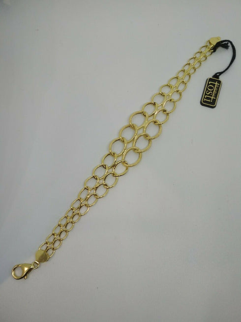 Bracciale oro 18 kt donna catena doppia maglia 7,20 gr Solid 18k gold bracelet | Gioiellitosti.it