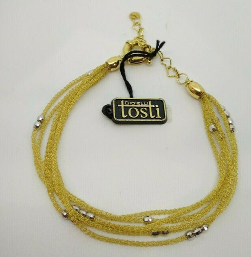 Bracciale oro 18 kt donna maglia a fili satinati 8,10 gr Solid 18k gold bracelet | Gioiellitosti.it