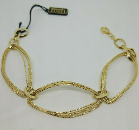Bracciale oro 18 kt donna maglia a fili satinati 8,60 gr Solid 18k gold bracelet | Gioiellitosti.it