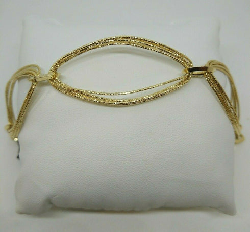 Bracciale oro 18 kt donna maglia a fili satinati 8,60 gr Solid 18k gold bracelet | Gioiellitosti.it