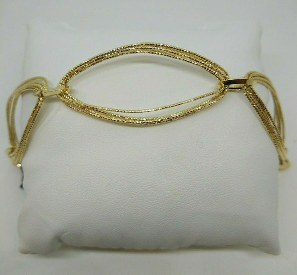 Bracciale oro 18 kt donna maglia a fili satinati 8,60 gr Solid 18k gold bracelet | Gioiellitosti.it