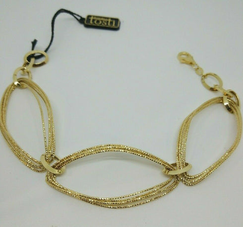 Bracciale oro 18 kt donna maglia a fili satinati 8,60 gr Solid 18k gold bracelet | Gioiellitosti.it