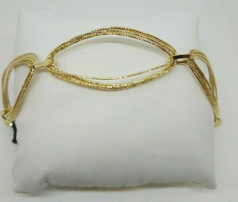 Bracciale oro 18 kt donna maglia a fili satinati 8,60 gr Solid 18k gold bracelet | Gioiellitosti.it