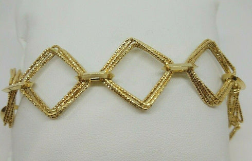 Bracciale oro 18 kt donna maglia a fili satinati 9,90 gr Solid 18k gold bracelet | Gioiellitosti.it