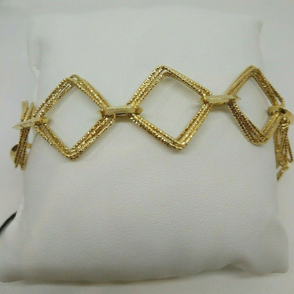 Bracciale oro 18 kt donna maglia a fili satinati 9,90 gr Solid 18k gold bracelet | Gioiellitosti.it
