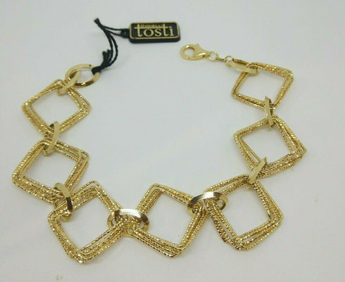 Bracciale oro 18 kt donna maglia a fili satinati 9,90 gr Solid 18k gold bracelet | Gioiellitosti.it