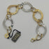 Bracciale oro 18 kt donna maglia bicolore 11,60 gr Solid 18k gold bracelet | Gioiellitosti.it