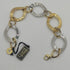 Bracciale oro 18 kt donna maglia bicolore 11,60 gr Solid 18k gold bracelet | Gioiellitosti.it