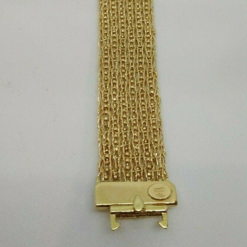 Bracciale oro 18 kt donna maglia larga diamantata 22 gr Solid 18k gold bracelet | Gioiellitosti.it