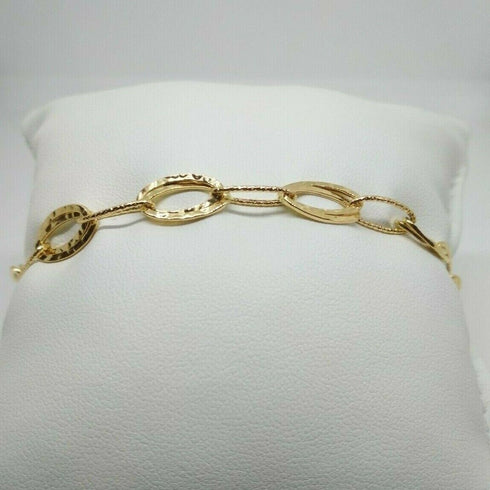 Bracciale oro 18 kt donna maglia ovale 2,70 gr Solid 18k gold bracelet | Gioiellitosti.it