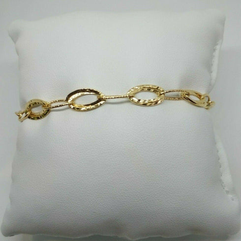 Bracciale oro 18 kt donna maglia ovale 2,70 gr Solid 18k gold bracelet | Gioiellitosti.it