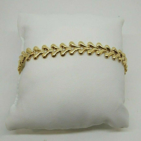 Bracciale oro 18 kt donna maglia spiga 20 cm 11,00 gr Solid 18k gold bracelet | Gioiellitosti.it
