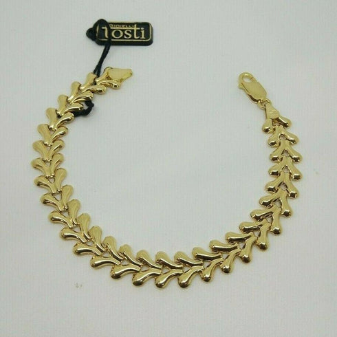 Bracciale oro 18 kt donna maglia spiga 20 cm 11,00 gr Solid 18k gold bracelet | Gioiellitosti.it