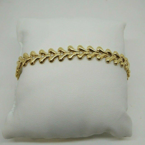 Bracciale oro 18 kt donna maglia spiga 20 cm 11,00 gr Solid 18k gold bracelet | Gioiellitosti.it