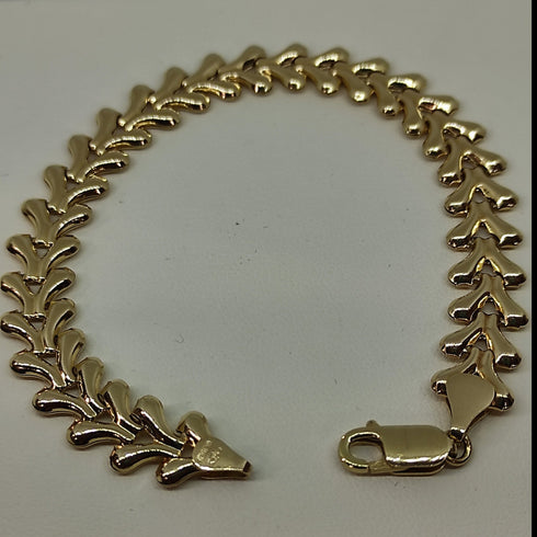 Bracciale oro 18 kt donna maglia spiga 20 cm 11,00 gr Solid 18k gold bracelet | Gioiellitosti.it