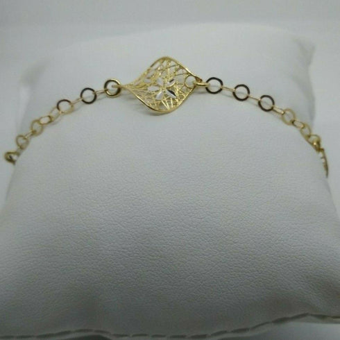 Bracciale oro 18 kt donna maglia traforata 4,60 gr Solid 18k gold bracelet | Gioiellitosti.it