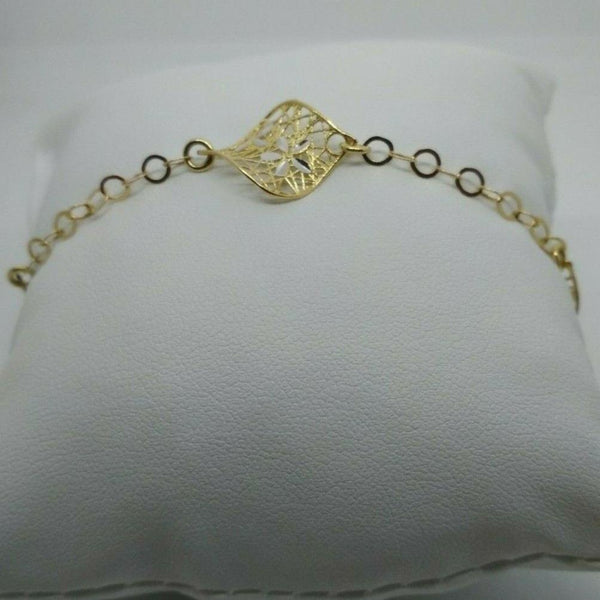 Bracciale oro 18 kt donna maglia traforata 4,60 gr Solid 18k gold bracelet | Gioiellitosti.it