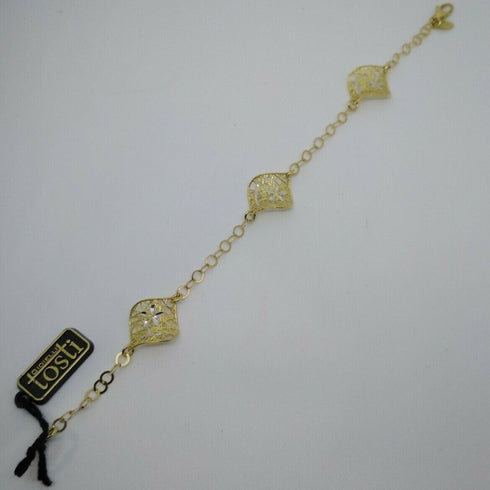 Bracciale oro 18 kt donna maglia traforata 4,60 gr Solid 18k gold bracelet | Gioiellitosti.it