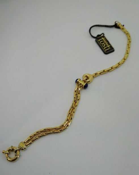 Bracciale oro 18 kt donna tubolare con pietre 8,70 gr Solid 18k gold bracelet | Gioiellitosti.it