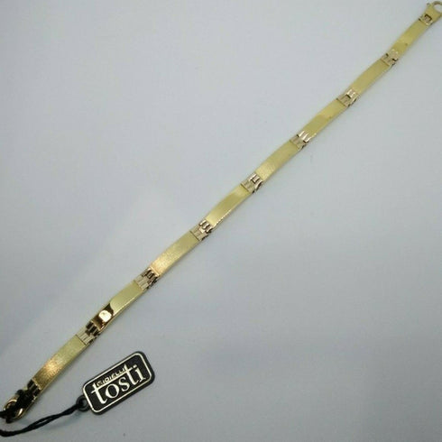 Bracciale Oro 18 kt semirigido uomo 21 cm 11,20 gr Solid 18k gold bracelet | Gioiellitosti.it