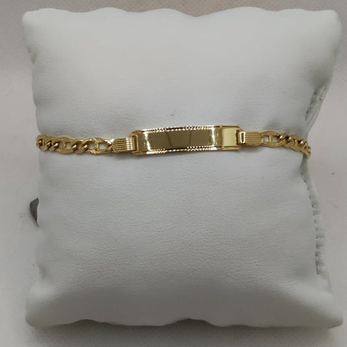 Bracciale Oro 18 kt uomo catena piastra 20,5 cm 5,40 gr | Gioiellitosti.it