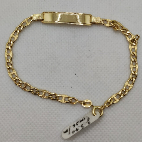 Bracciale Oro 18 kt uomo catena piastra 20,5 cm 5,40 gr | Gioiellitosti.it