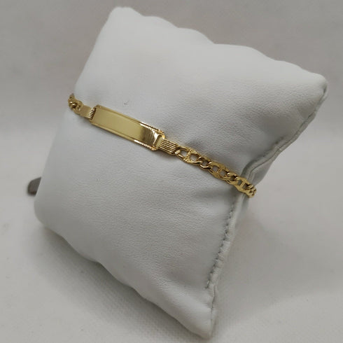Bracciale Oro 18 kt uomo catena piastra 20,5 cm 5,40 gr | Gioiellitosti.it