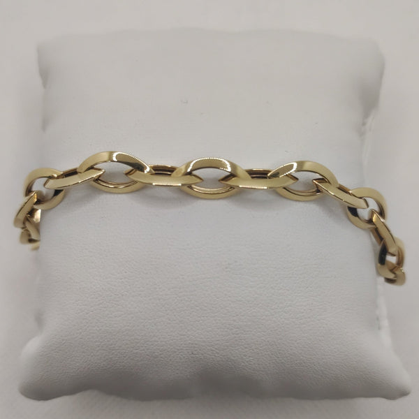 Bracciale oro 18k catena maglia lucida 10,80 gr | Gioiellitosti.it
