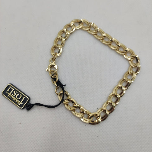 Bracciale oro 18k catena maglia ovale lucida 20.5 cm 5.50 gr | Gioiellitosti.it