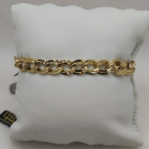 Bracciale oro 18k catena maglia ovale lucida 20.5 cm 5.50 gr | Gioiellitosti.it