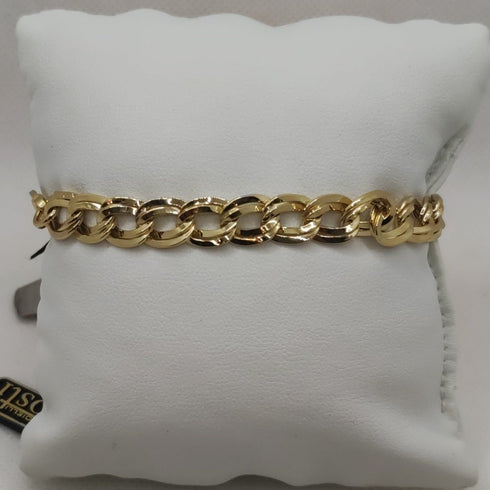 Bracciale oro 18k catena maglia ovale lucida 20.5 cm 5.50 gr | Gioiellitosti.it