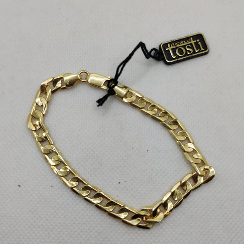 Bracciale Oro 18k catena maglia piatta 20 cm 8.70 gr | Gioiellitosti.it