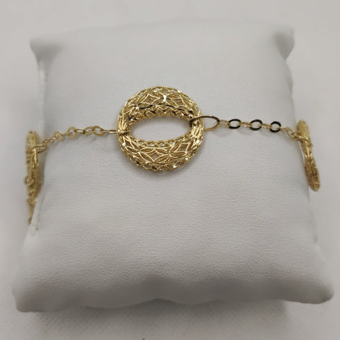 Bracciale oro 18k ciondolo finitura brillante 8,90 gr | Gioiellitosti.it