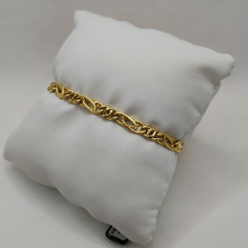 Bracciale oro 18k donna maglia catena satinata 19.5 cm 7.30 gr | Gioiellitosti.it