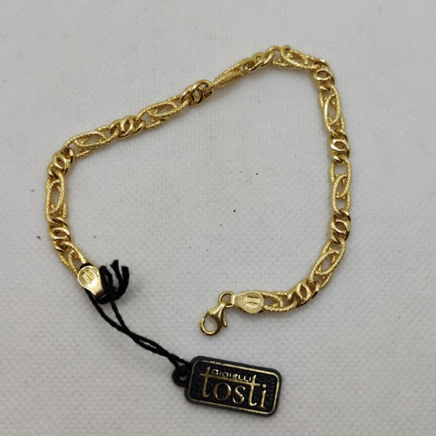 Bracciale oro 18k donna maglia catena satinata 19.5 cm 7.30 gr | Gioiellitosti.it