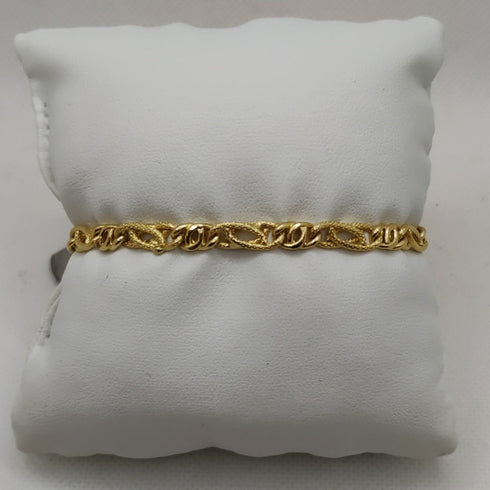 Bracciale oro 18k donna maglia catena satinata 19.5 cm 7.30 gr | Gioiellitosti.it