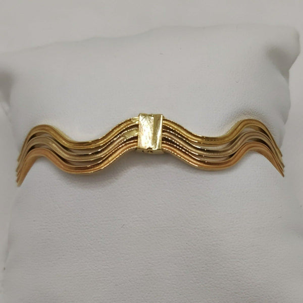 Bracciale oro 18k rigido 3 colori 8.90 gr | Gioiellitosti.it
