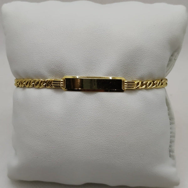 Bracciale Oro 18k uomo catena e piastra 19,5 cm 6.70 gr | Gioiellitosti.it