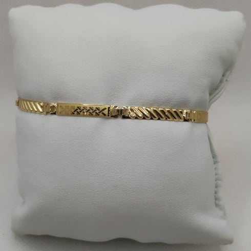 Bracciale Oro 18k uomo semirigido a piastra 19,5 cm 3.50 gr | Gioiellitosti.it