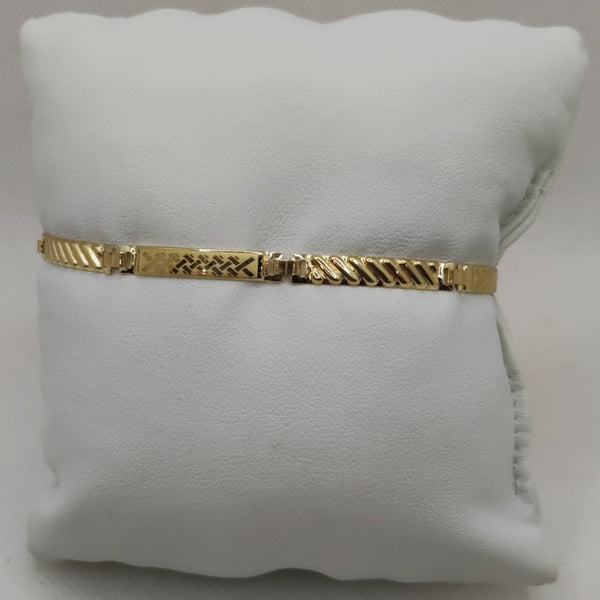 Bracciale Oro 18k uomo semirigido a piastra 19,5 cm 3.50 gr | Gioiellitosti.it