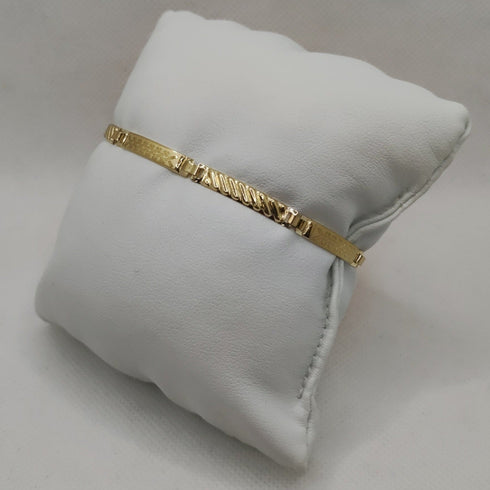 Bracciale Oro 18k uomo semirigido a piastra 19,5 cm 3.50 gr | Gioiellitosti.it