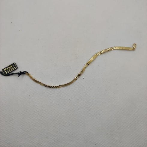 Bracciale Oro 18k uomo semirigido a piastra 19,5 cm 3.50 gr | Gioiellitosti.it