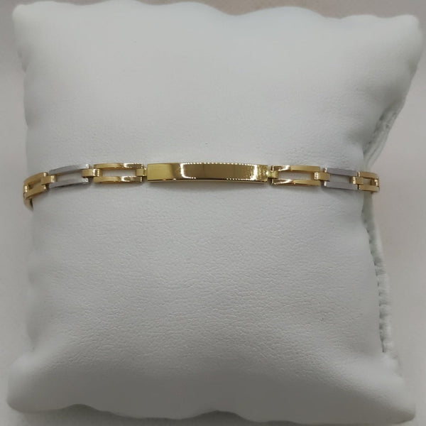 Bracciale Oro 18k uomo semirigido bicolore 21 cm 4.90 gr | Gioiellitosti.it