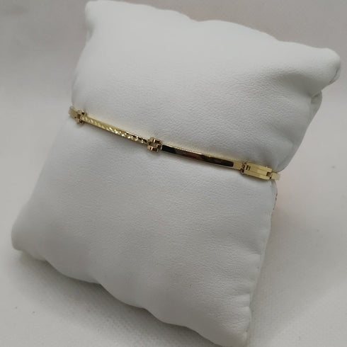 Bracciale Oro 18k uomo semirigido lucido 19 cm 3.80 gr | Gioiellitosti.it