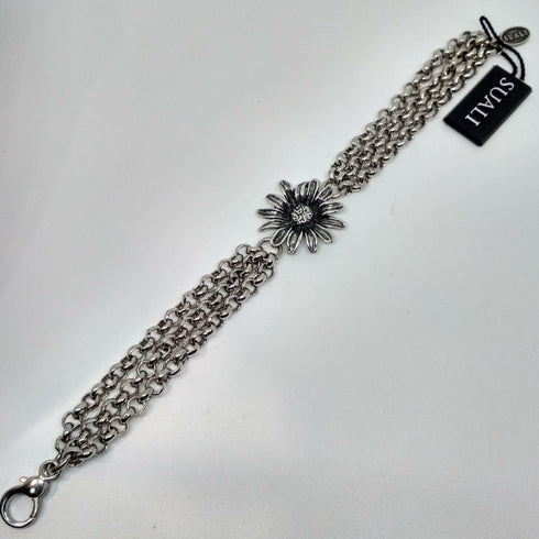 Bracciale argento 925 donna maglia ciondolo Margherita SUALI' BM1922 | Gioiellitosti.it