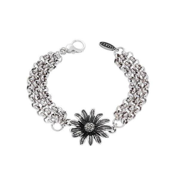 Bracciale argento 925 donna maglia ciondolo Margherita SUALI' BM1922 | Gioiellitosti.it