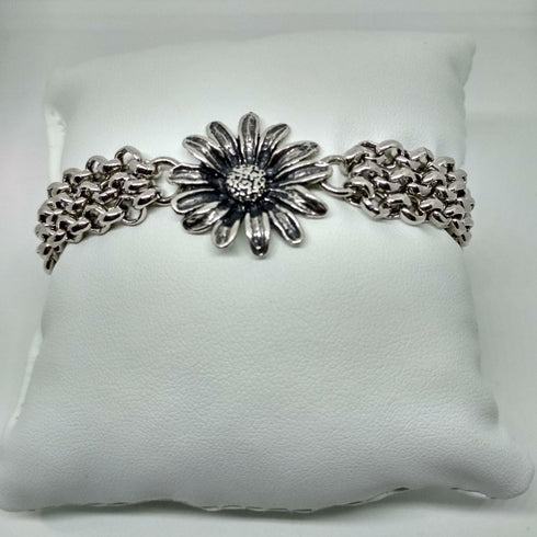 Bracciale argento 925 donna maglia ciondolo Margherita SUALI' BM1922 | Gioiellitosti.it