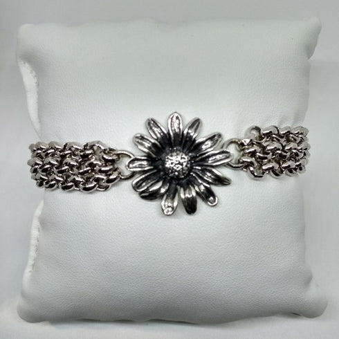 Bracciale argento 925 donna maglia ciondolo Margherita SUALI' BM1922 | Gioiellitosti.it