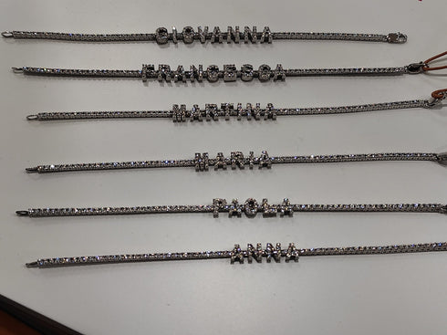 Bracciale tennis con nome Argento 925 Zirconi Artenigma | Gioiellitosti.it