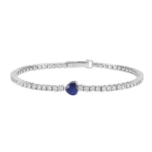 Bracciale tennis argento 925 cuore Mabina 533441 | Gioiellitosti.it